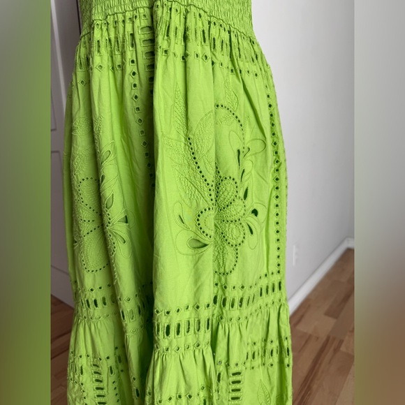 NWT Rails Fawn Embroidered 100% Cotton Midi Dress in Island Green - Picture 3 of 15